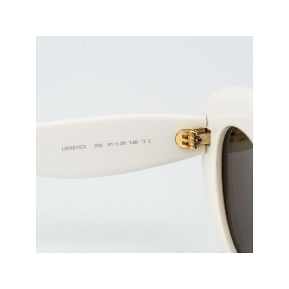 Loewe CURVY Women Sunglasses Ivory Brown Square LW40153I 25E NEW AUTHENTIC main image 5